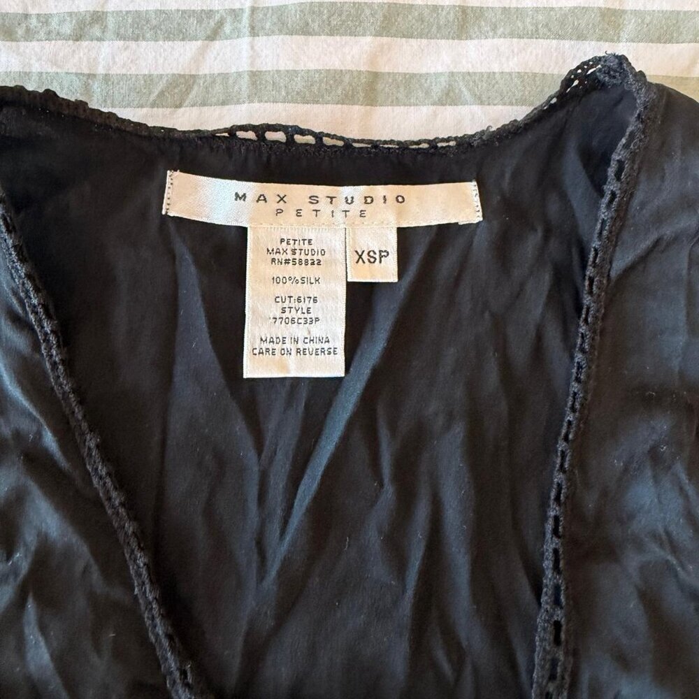 Black Satin Max Studio Cami 3496 - Picture 2 of 4